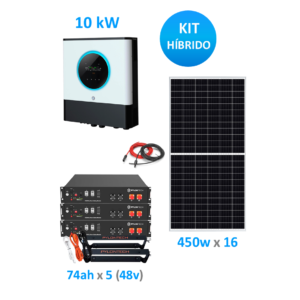 Kit solar fotovoltaico placa solar 200W con inversor híbrido onda pura 1Kw  12V