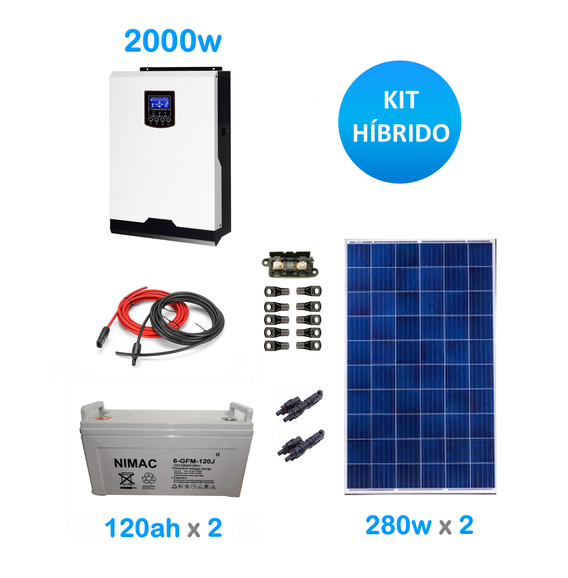 Kit Paneles Solares Completo Fotovoltaico Casa Heladera Tv