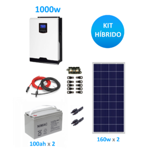 Kit solar hibrido 1000w base 160w